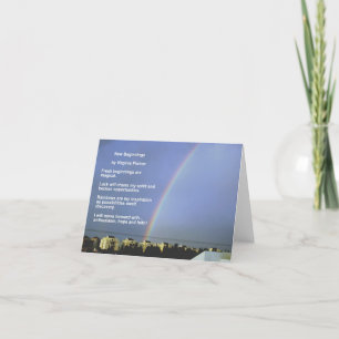 "New Beginnings" affirm ation note card (blank)