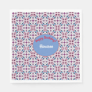 New Beginnings Birthday Pretty Pattern Napkin