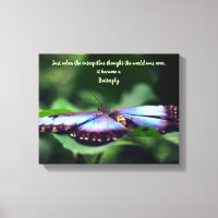 New Beginnings Butterfly Inspirational Quote