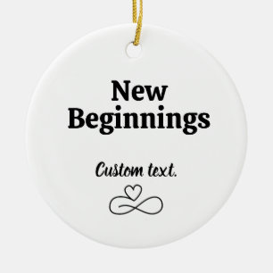 New Beginnings, Divorce Gifts for Her Breakup Xmas Ceramic Tree Decoration