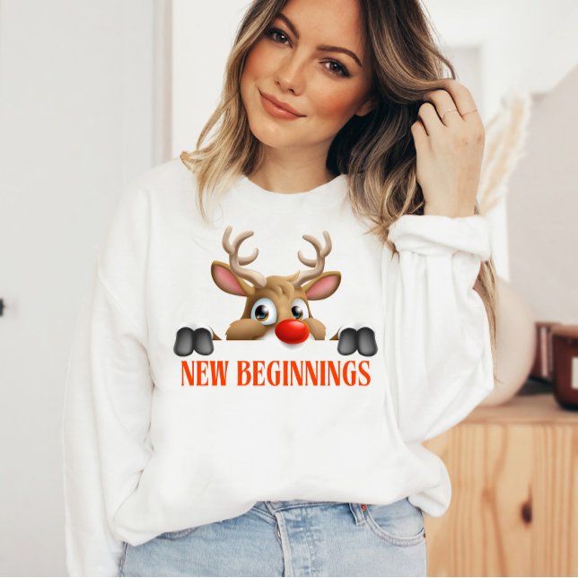 New Beginnings Happy Christmas Sweatshirt (New Beginnings Happy Christmas )