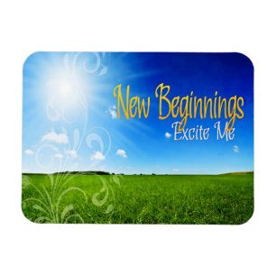 "New beginnings" Motivation Affirmation Flexible Magnet