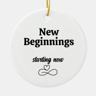 New Beginnings Newly Single Freedom Divorced AF  Ceramic Tree Decoration