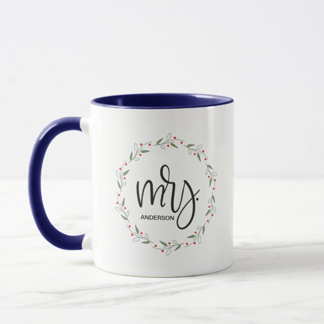 New Beginnings: Personalised First Christmas Mug (Left)