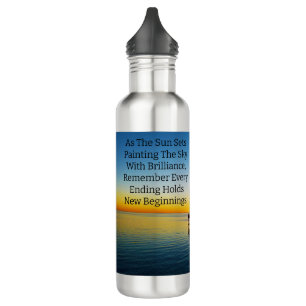 New Beginnings, Sunset Motivational Quotes, 710 Ml Water Bottle