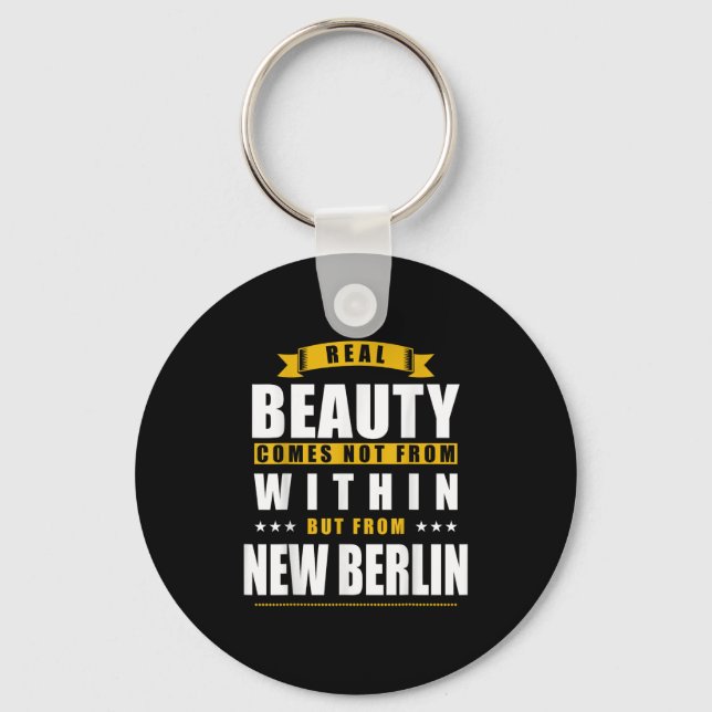 New Berlin - Funny D City Gift  Key Ring (Front)