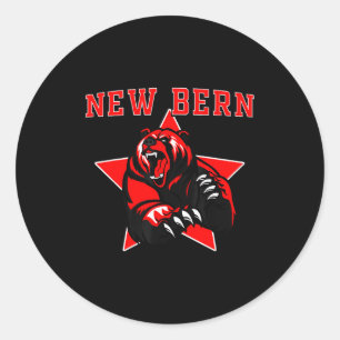 New Bern Bears High School Team Srit  Classic Round Sticker