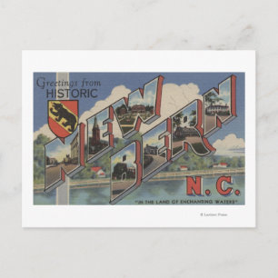 New Bern, North Carolina - Large Letter Scenes Postcard