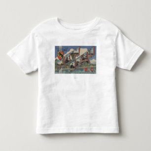 New Bern, North Carolina - Large Letter Scenes Toddler T-Shirt