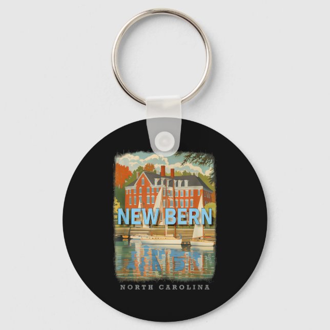 New Bern North Carolina Nc Historic Charm Sd515  Key Ring (Front)
