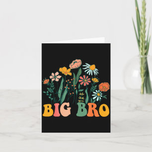 New Big Bro Wildflower First Birthday & Baby S Card