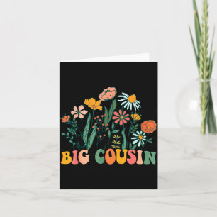New Big Cousin Wildflower First Birthday &amp; Bab Card