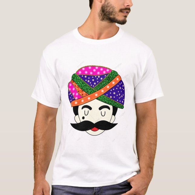 New Big fashion turban and mustac seem ike there T-Shirt (Front)