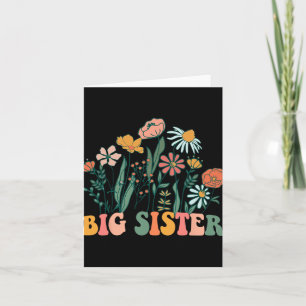 New Big Sister Wildflower First Birthday & Bab Card