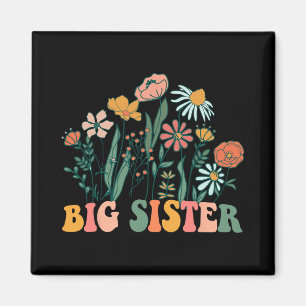 New Big Sister Wildflower First Birthday &amp; Bab Magnet
