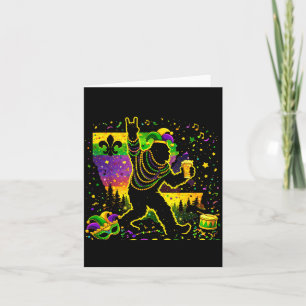 New Bigfoot Mardi Gras Sasquatch Orleans Card