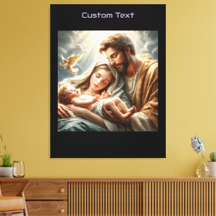 New Birth Baby Christmas décor Rich Home Stretched Canvas Print