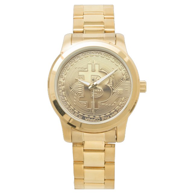 New Bitcoin Gold Oversized Watch (Front)