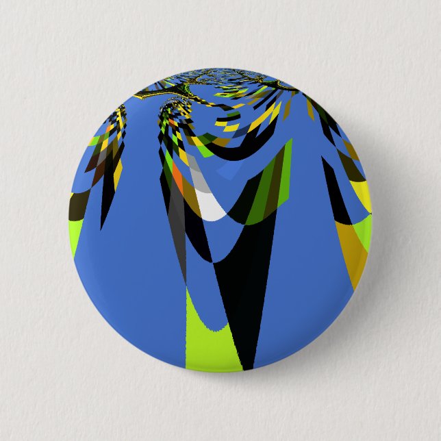 New Blue 6 Cm Round Badge (Front)