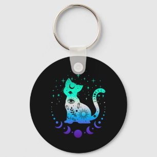 New Blue Gay Male Mlm Pride Flag, Astrology Cat Key Ring