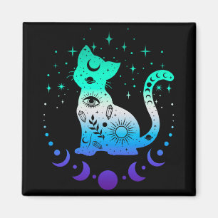 New Blue Gay Male Mlm Pride Flag, Astrology Cat Magnet