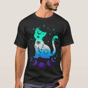 New Blue Gay Male Mlm Pride Flag, Astrology Cat T-Shirt