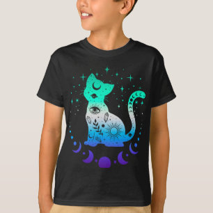 New Blue Gay Male Mlm Pride Flag, Astrology Cat  T-Shirt