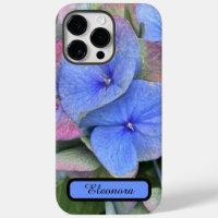 New Blue Hydrangea Flower Photo & Name iPhone case