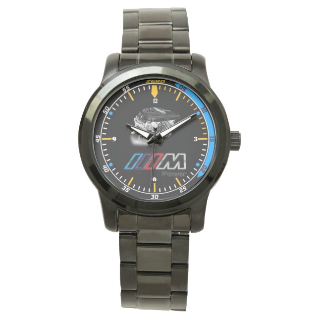 New Bmw Mpower Engine Stainless Steel Quartz Watch (Front)