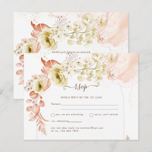 NEW! Boho Floral Wedding Save Dates Postcard