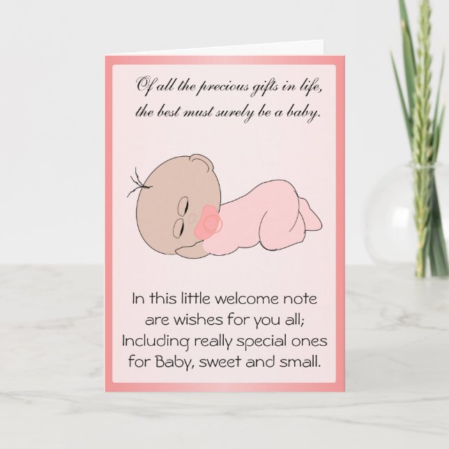New Born Baby Girl Card (Front)