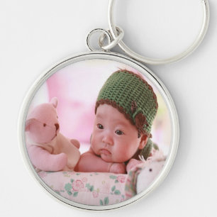 New born baby girl key ring