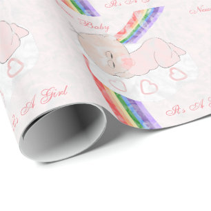 New Born Baby Girl Wrapping Paper