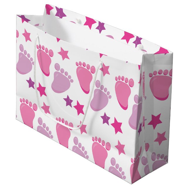 New born girl large gift bag (Front Angled)