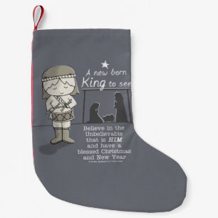 New Born King Small Christmas Stocking