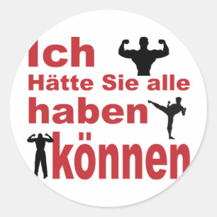 New born leave / wedding classic round sticker