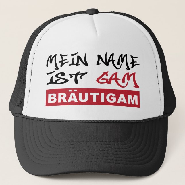 New born leave / wedding trucker hat (Front)