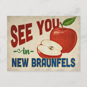 New Braunfels Texas Apple - Vintage Travel Postcard