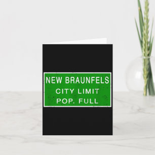New Braunfels Texas Pulation Full Fastest Growing Card