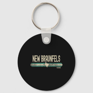 New Braunfels Tx Texas Travel & 80s Style Key Ring