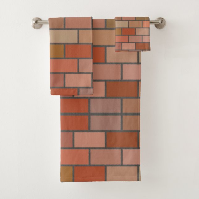 New Brick Wall Design Pattern  Bath Towel Set (Insitu)