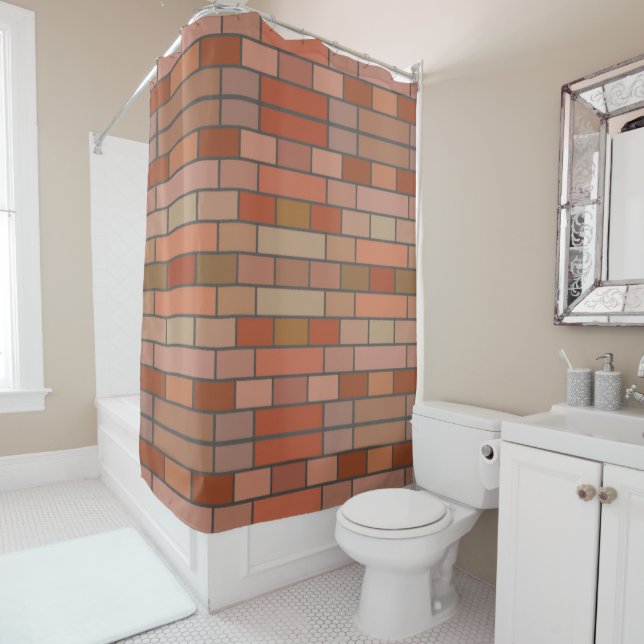 New Brick Wall Design Pattern  Shower Curtain (In Situ)