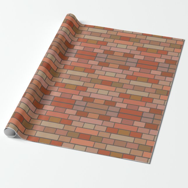 New Brick Wall Design Pattern  Wrapping Paper (Unrolled)