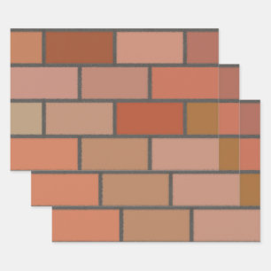 New Brick Wall Design Pattern  Wrapping Paper Sheet