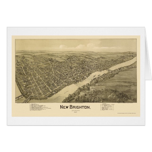 New Brighton, PA Panoramic Map - 1901 (Front Horizontal)