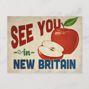 New Britain Connecticut Apple - Vintage Travel Postcard