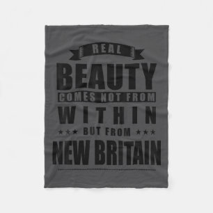 New Britain - Funny D City Gift  Fleece Blanket