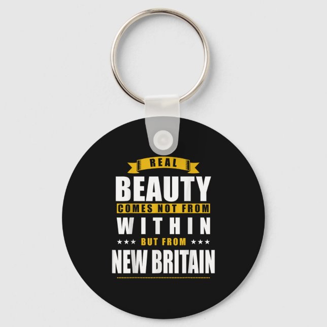 New Britain - Funny D City Gift  Key Ring (Front)