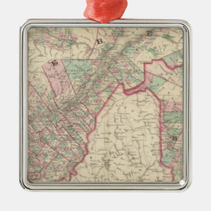 New Brunswick and Quebec Metal Tree Decoration