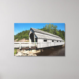 New Brunswick, Canada. Irish River covered Canvas Print